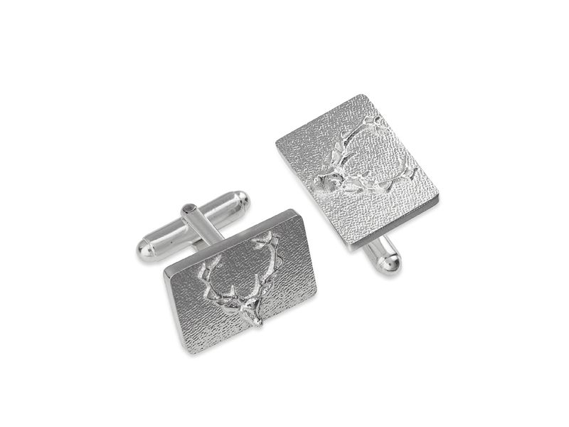 Silver stag cufflinks sale